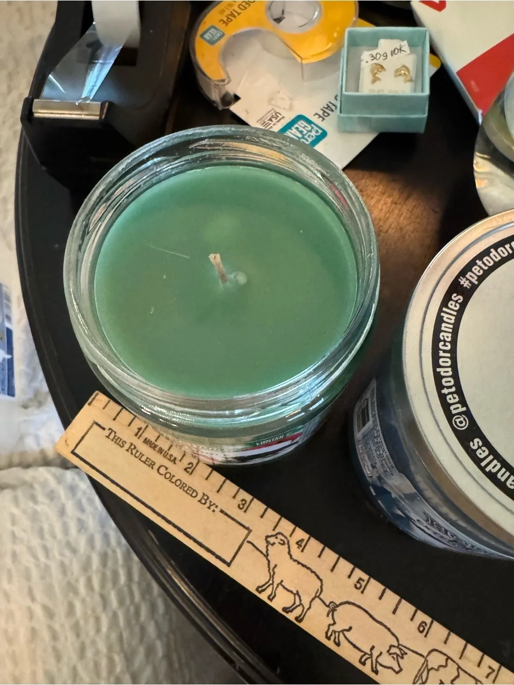 2 Pet Odor Exterminator Candle - Green and blue